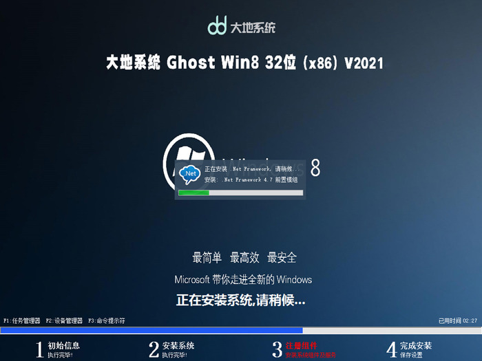 大地系统ghost win8.1 32位绿色旗舰版v2021.08