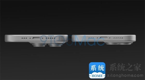 iPhone 15 的 3D CAD渲染图：6.2 英寸屏+USB-Type C 端口