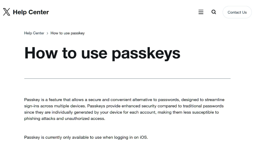 iOS 用户如何通过通行密钥（Passkey）登录？